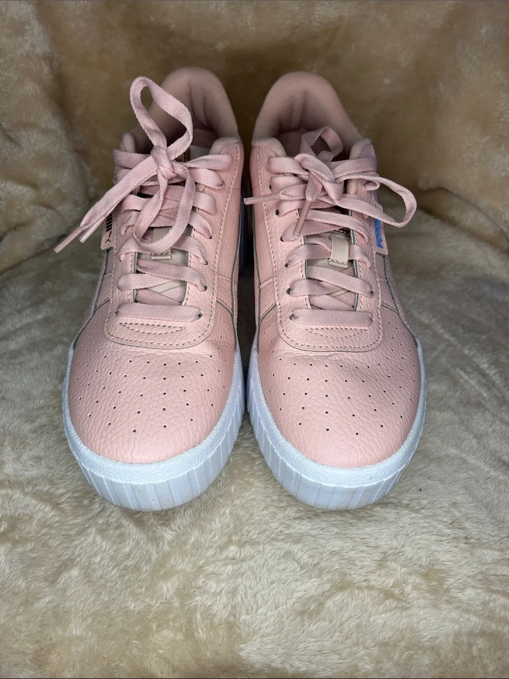 Puma Platform Sneakers in Blush Pink with White Sole